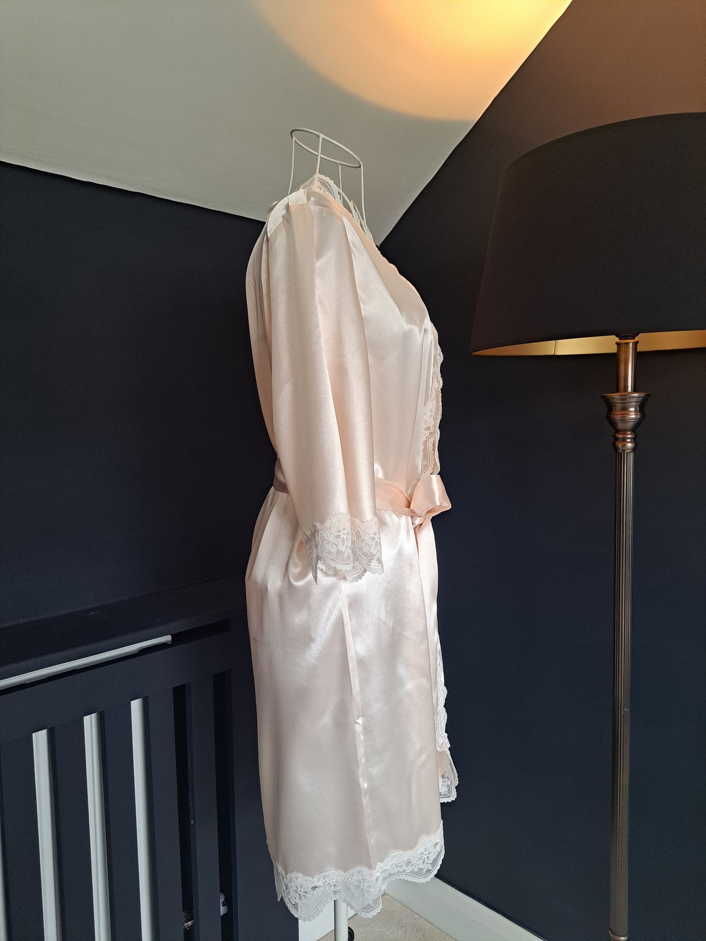 Personalised Dusty Pink Satin and Lace Robes – Perfect for Brides, Bridesmaids & Debs