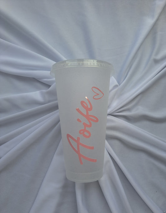 Personalised Plastic Cups with Straws